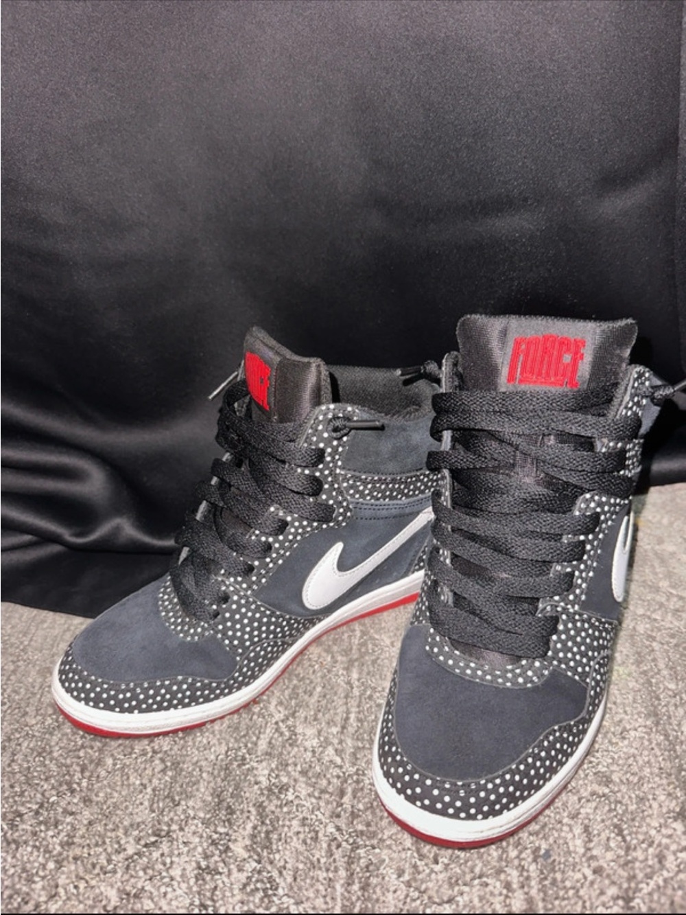 Nike Dunk Sky Hi- Black/White/Red - Force
